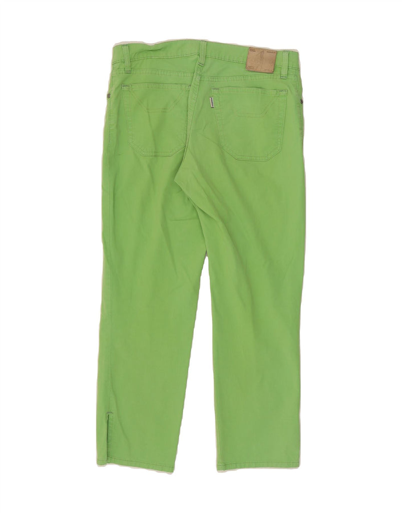 JECKERSON Womens Crop Casual Trousers W30 L24 Green Cotton Vintage Jeckerson and Second-Hand Jeckerson from Messina Hembry 
