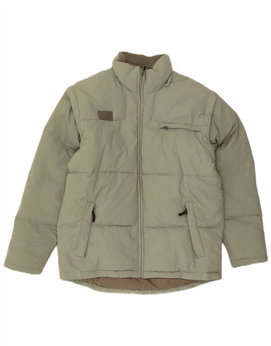 Fila Mens Padded Jacket UK 36 Small Khaki Polyamide