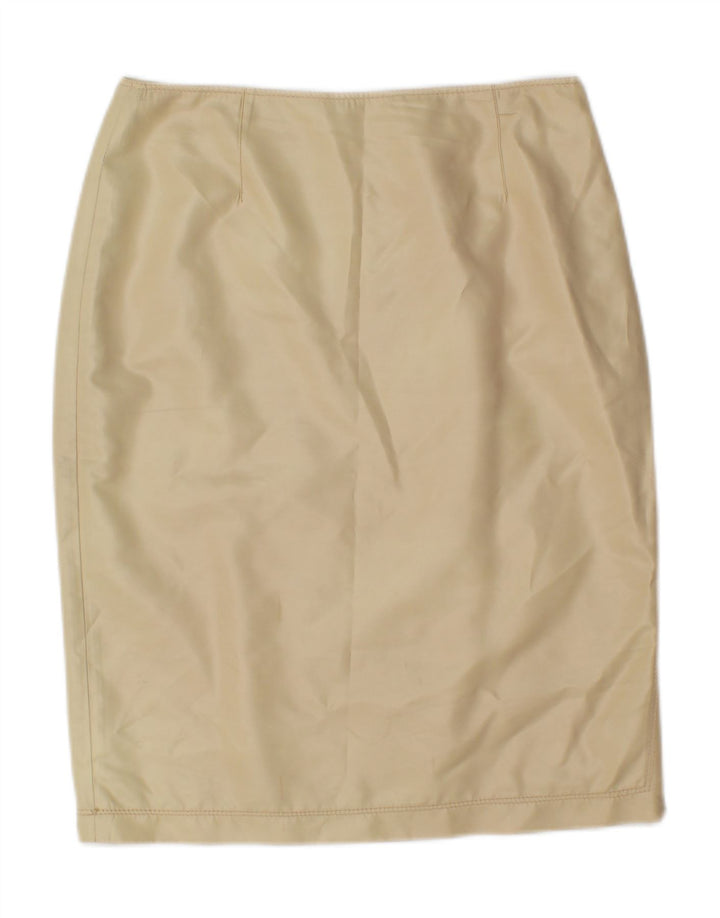 Vintage Womens Pencil Skirt Small W28 Beige