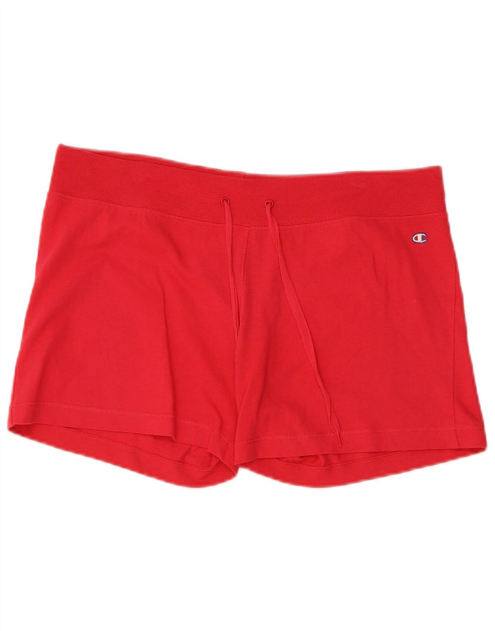 CHAMPION Womens Heritage Classics Sport Shorts UK 14 Medium  Red Cotton