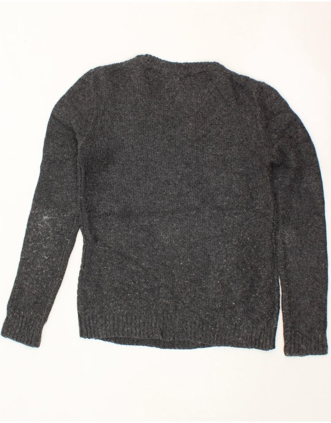 J. CREW Womens Crew Neck Jumper Sweater UK 10 Small Grey Viscose Vintage J. Crew and Second-Hand J. Crew from Messina Hembry 