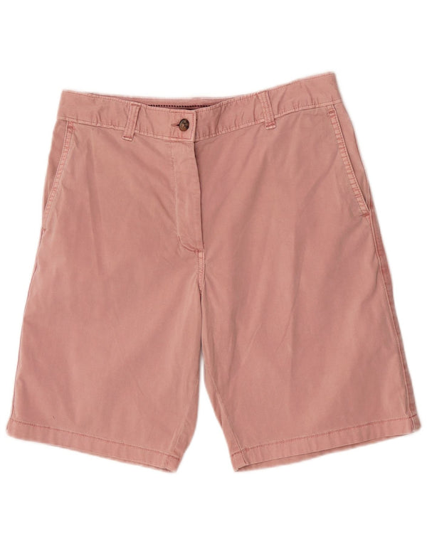Marks & Spencer Womens Chino Shorts UK 10 Small W28 Pink Cotton