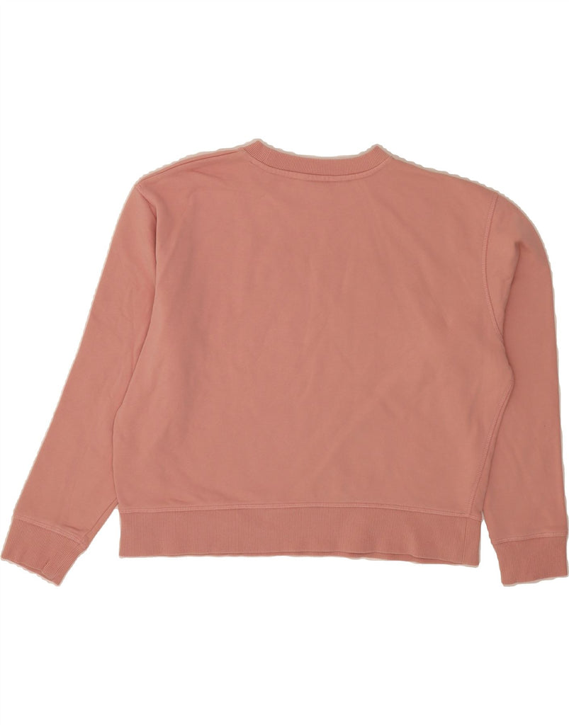 TOMMY HILFIGER Womens Graphic Sweatshirt Jumper UK 14 Medium Pink Cotton Vintage Tommy Hilfiger and Second-Hand Tommy Hilfiger from Messina Hembry 