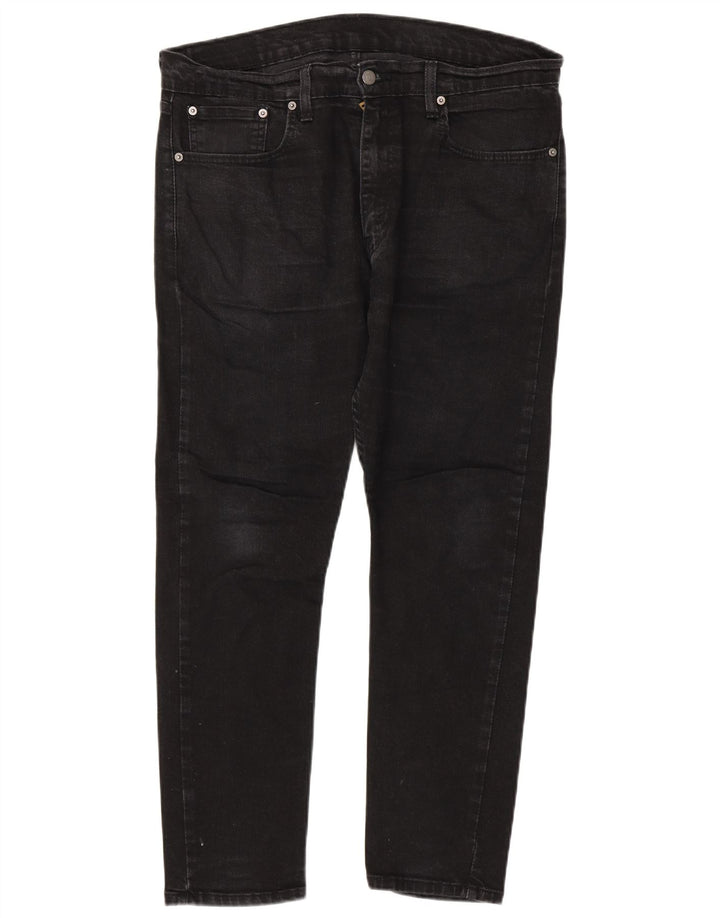 Levi's Mens 512 Slim Tapered Jeans W36 L30 Black Cotton