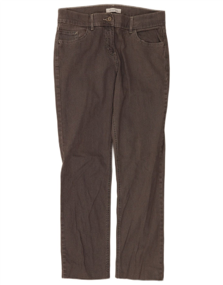 Marks & Spencer Womens Straight Jeans UK 12 Medium W30 L28 Grey Cotton