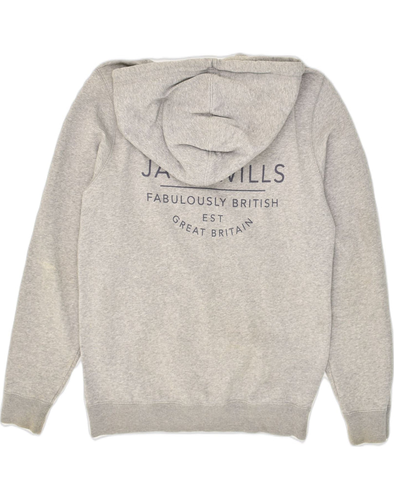 JACK WILLS Mens Graphic Zip Hoodie Sweater Medium Grey Cotton | Vintage Jack Wills | Thrift | Second-Hand Jack Wills | Used Clothing | Messina Hembry 