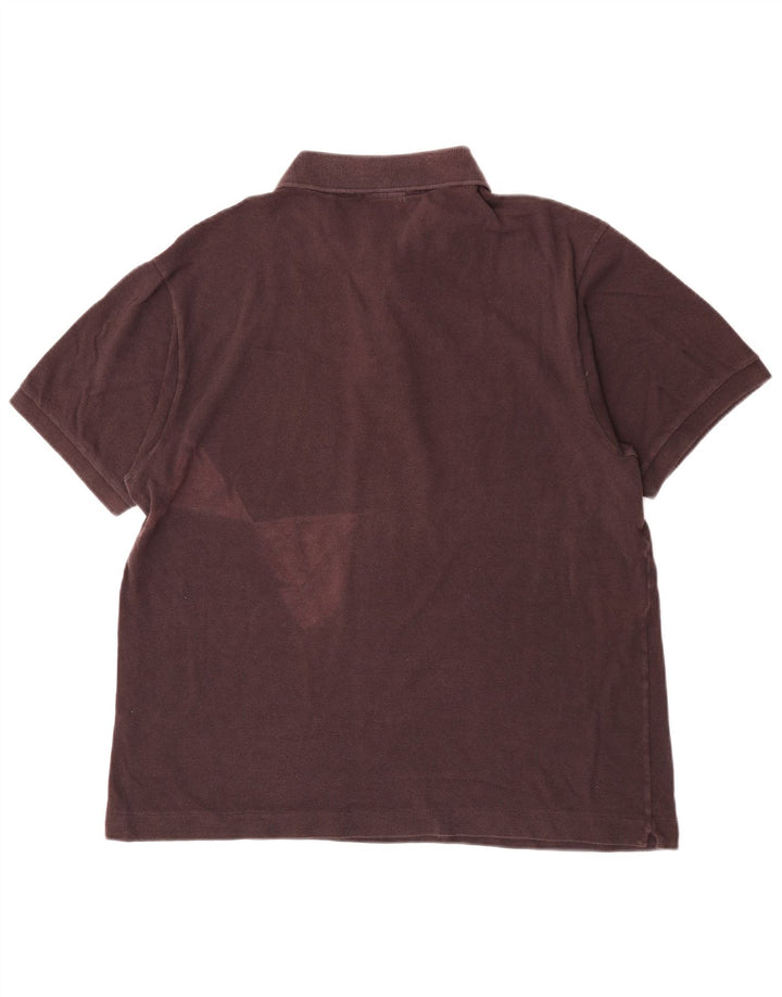Lacoste Mens Polo Shirt Size 6 XL Brown Cotton
