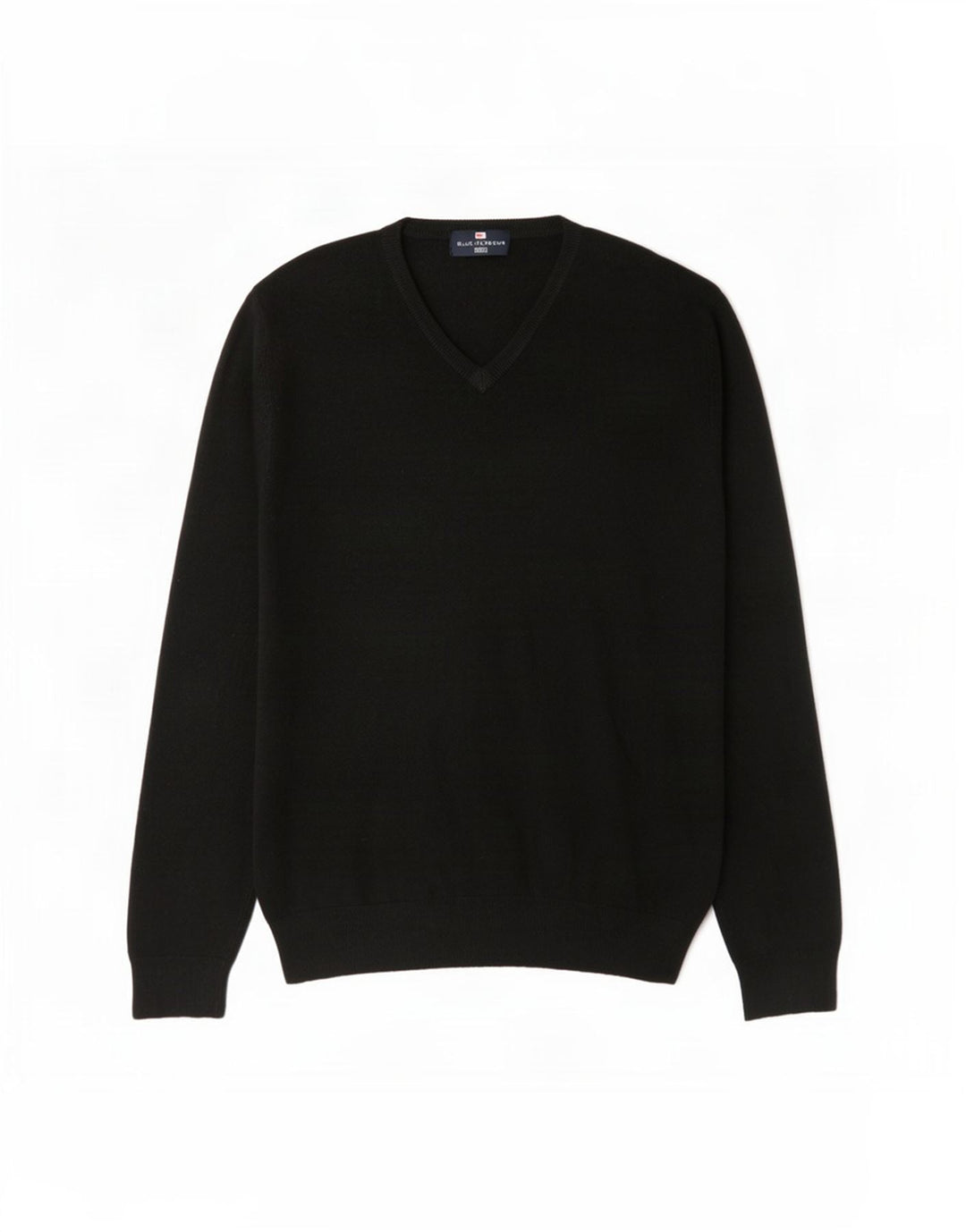Marks & Spencer Mens V-Neck Jumper Sweater Large Black Acrylic