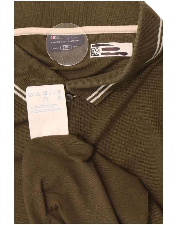 Champion Mens Polo Shirt 3XL Khaki Cotton