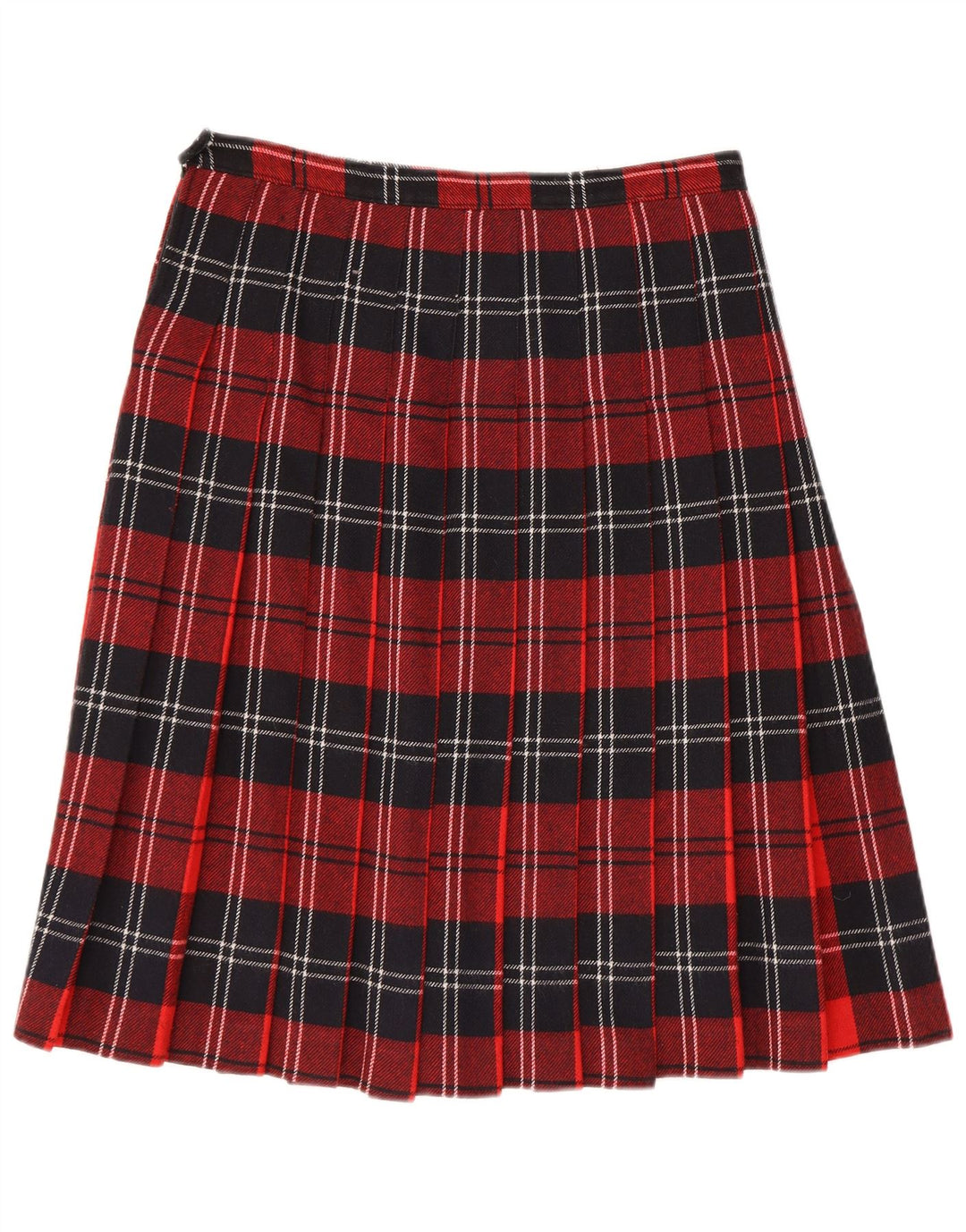 Vintage Womens Knife Pleated Skirt W30 Medium  Red Check
