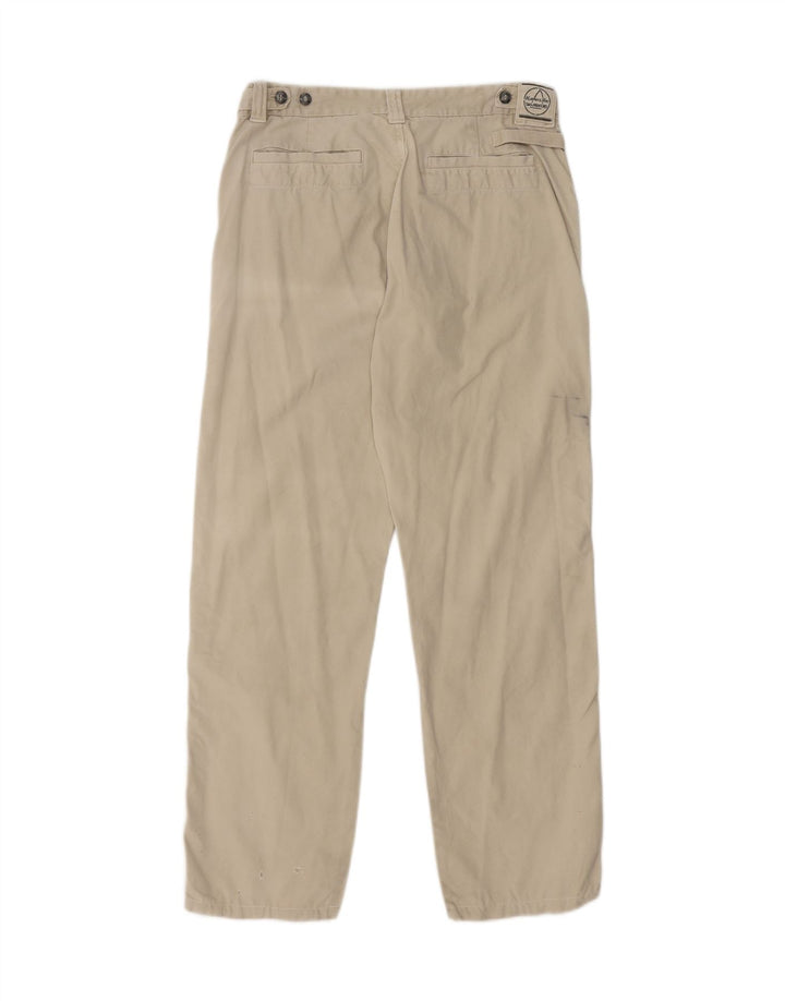 MURPHY & NYE Mens Straight Casual Trousers W33 L31 Beige Cotton Vintage Murphy & Nye and Second-Hand Murphy & Nye from Messina Hembry 