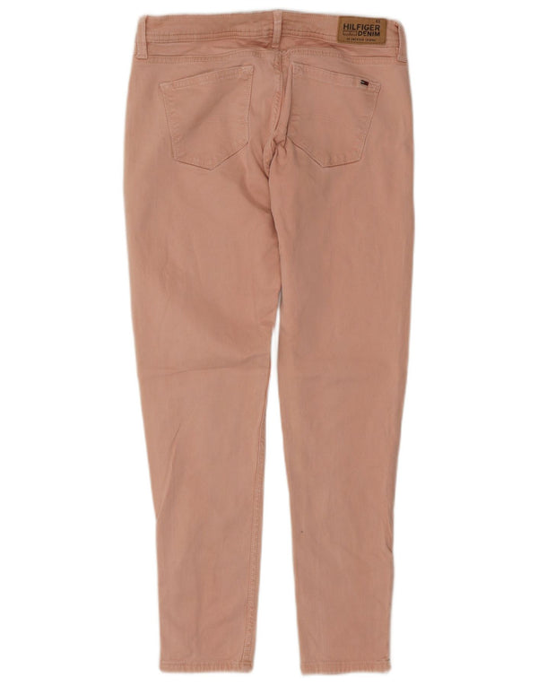 Tommy Hilfiger Womens Slim Casual Trousers W28 L26 Pink Cotton