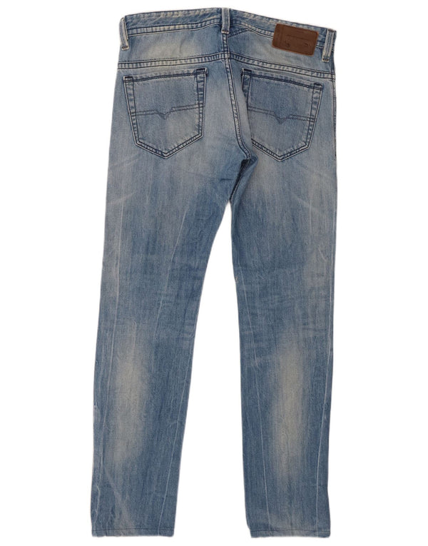 Diesel Mens Thavar Slim Skinny Jeans W31 L32 Blue Cotton