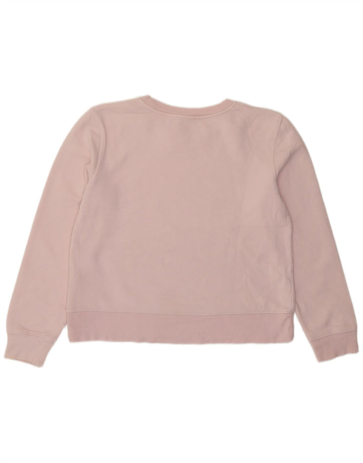 Zara Womens Sweatshirt Jumper UK 12 Medium Pink Cotton