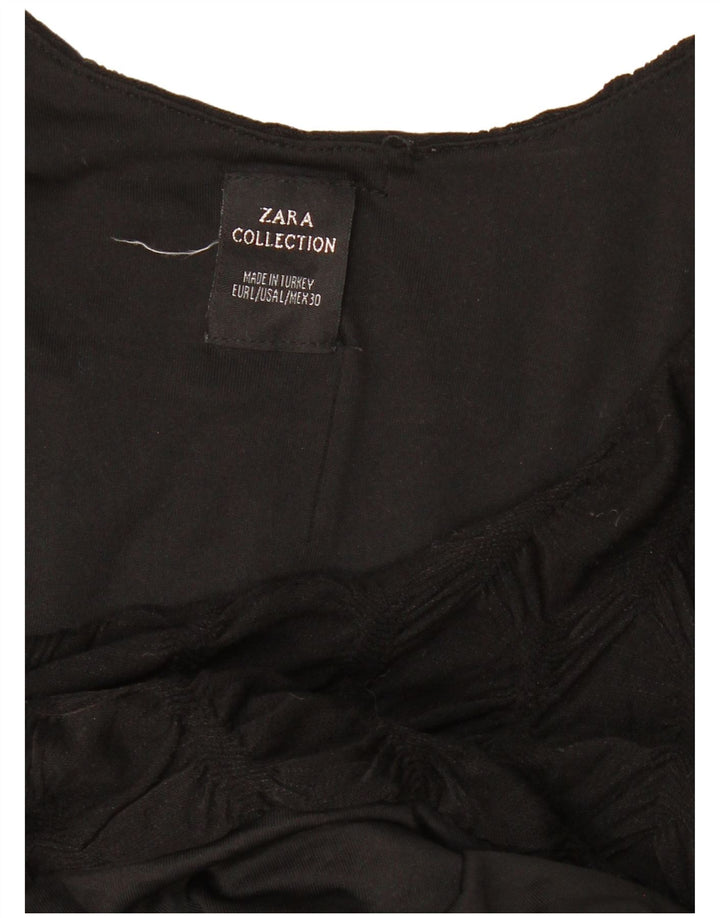 ZARA Womens Long Sleeve Sheath Dress UK 14 Large Black