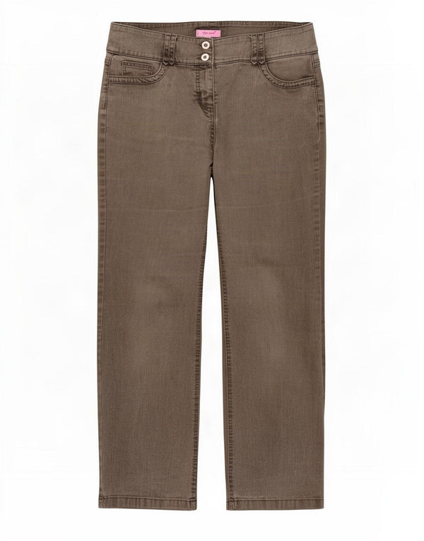 Marks & Spencer Womens Per Una Straight Jeans UK 14 Medium W35 L28 Grey