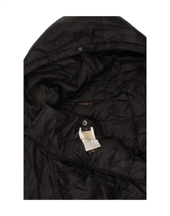 WOOLRICH Womens Hooded Reversible Padded Jacket UK 6 XS Black Nylon Vintage Woolrich and Second-Hand Woolrich from Messina Hembry 