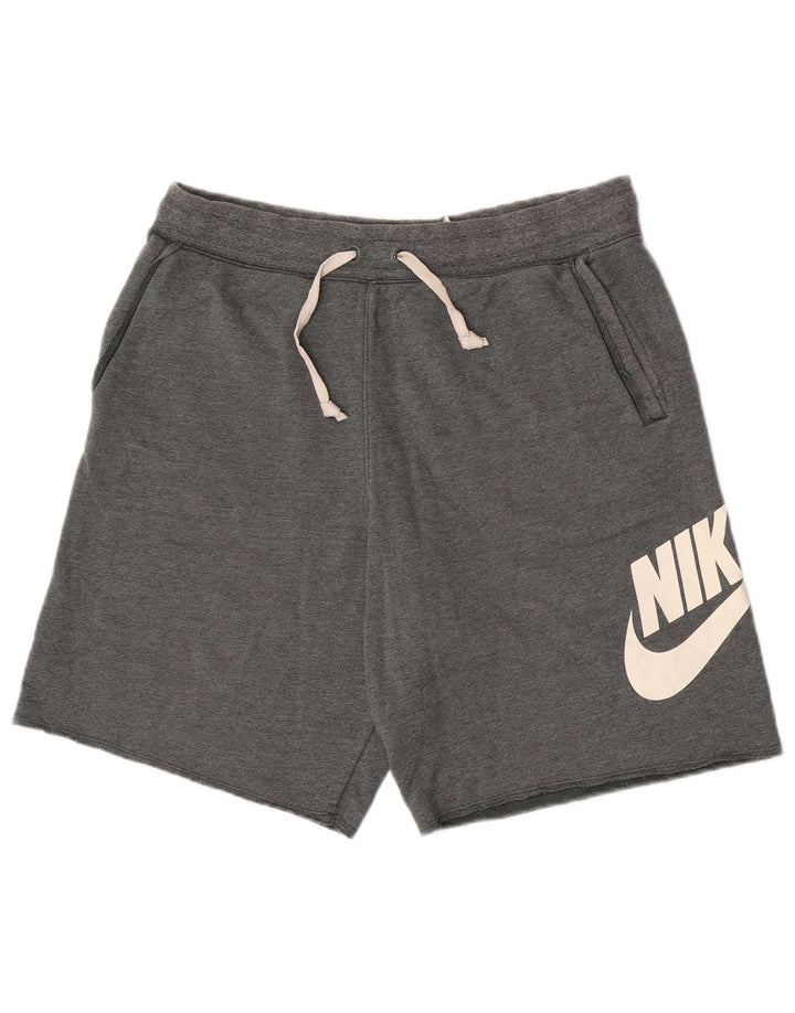 Nike Mens Graphic Sport Shorts Large Grey Cotton