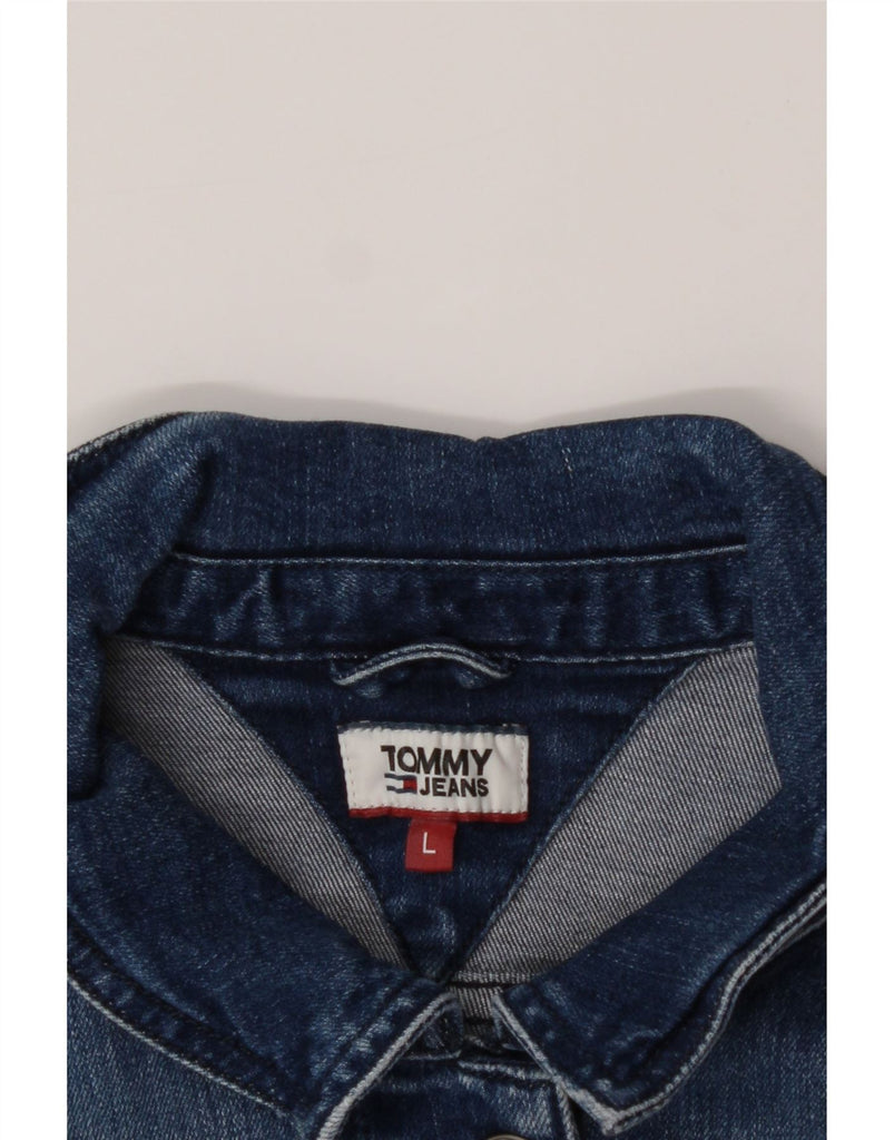 TOMMY HILFIGER Womens Denim Jacket UK 14 Large Blue Cotton Vintage Tommy Hilfiger and Second-Hand Tommy Hilfiger from Messina Hembry 