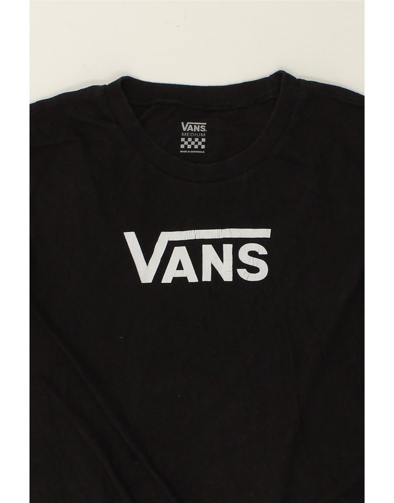 VANS Womens Graphic T-Shirt Top UK 14 Medium Black | Vintage Vans | Thrift | Second-Hand Vans | Used Clothing | Messina Hembry 