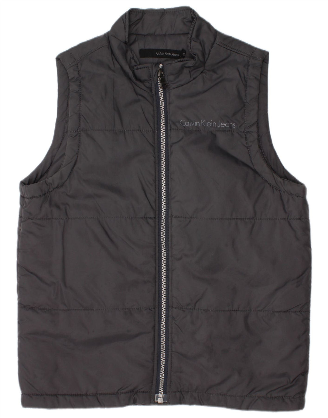 CALVIN KLEIN JEANS Boys Padded Gilet 9-10 Years Grey Nylon