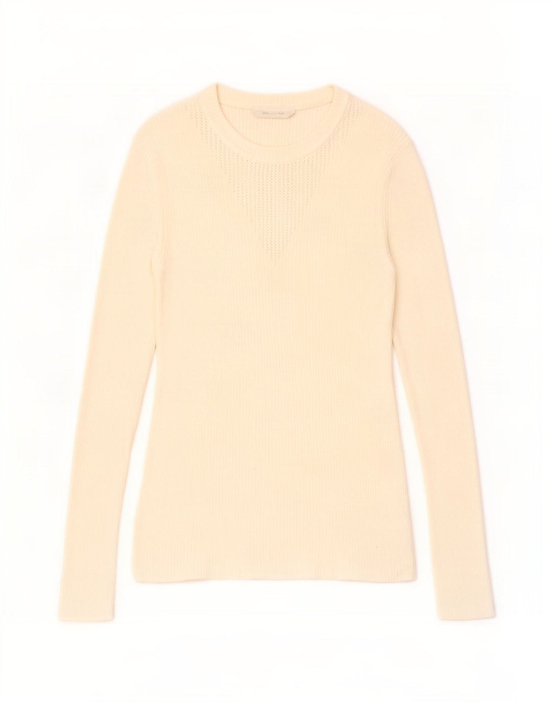 Hugo Boss Womens Top Long Sleeve UK 12 Medium Off White