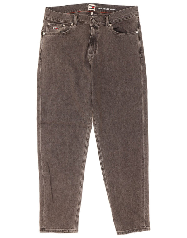 Tommy Hilfiger Mens Isaac Relaxed Fit Tapered Jeans W32 L32 Grey Cotton
