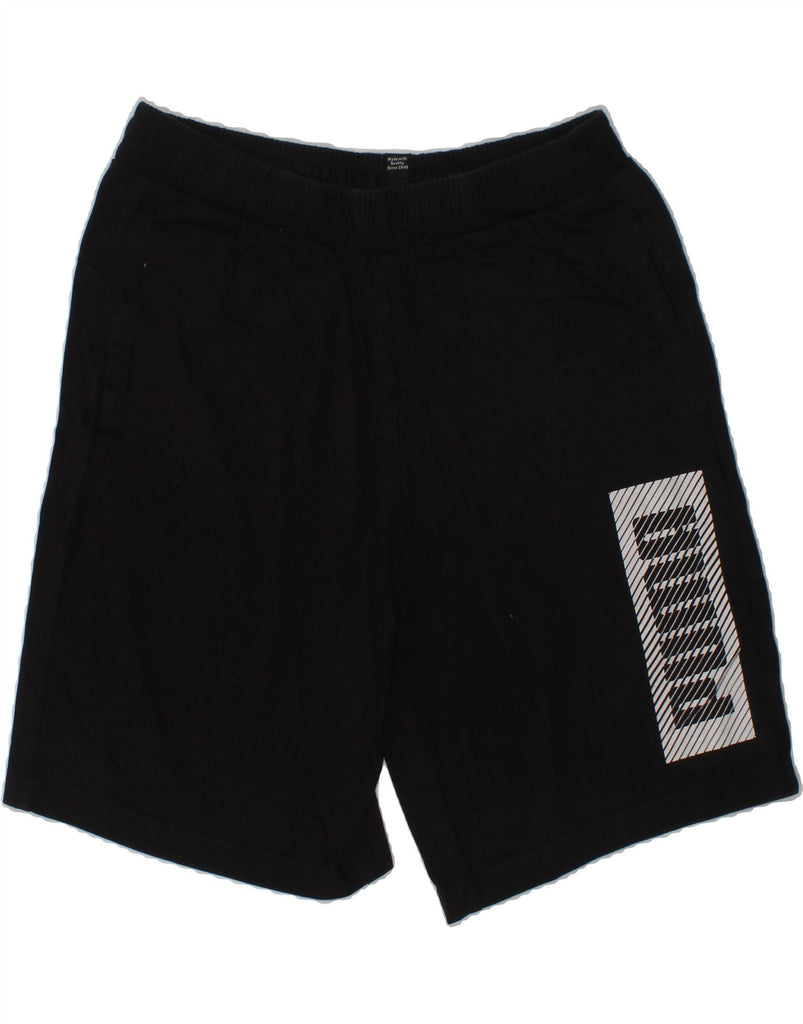 PUMA Boys Graphic Sport Shorts 11-12 Years Black Cotton | Vintage Puma | Thrift | Second-Hand Puma | Used Clothing | Messina Hembry 