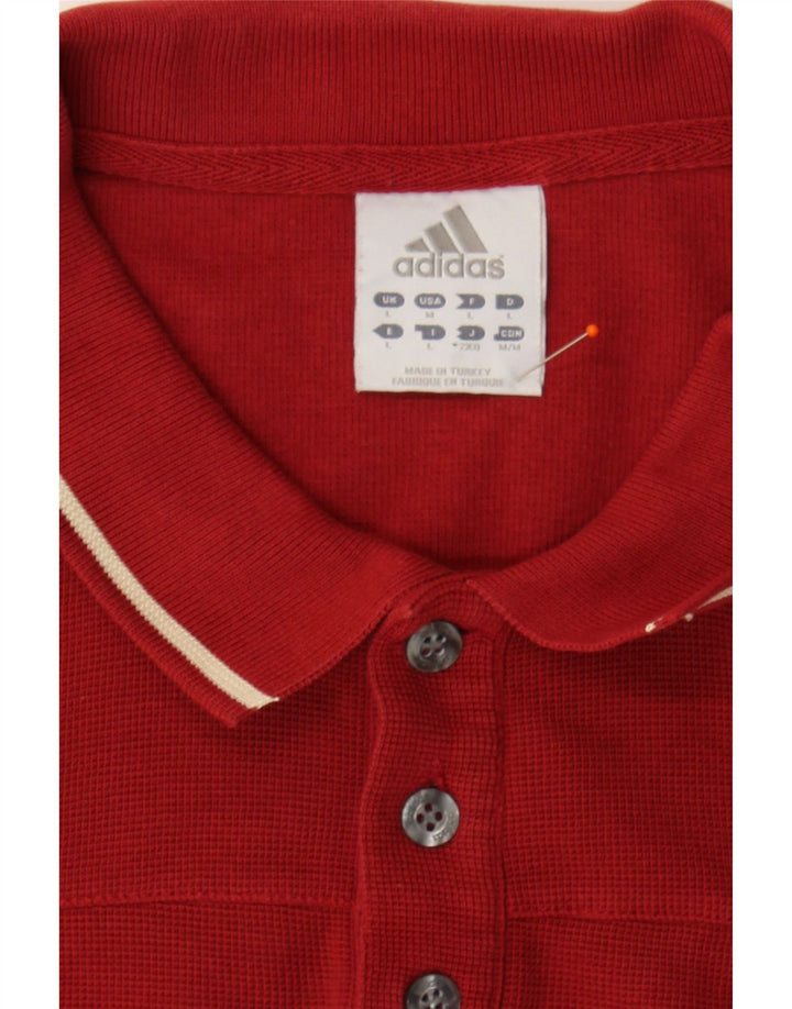ADIDAS Mens Polo Shirt Large Red Vintage Adidas and Second-Hand Adidas from Messina Hembry 