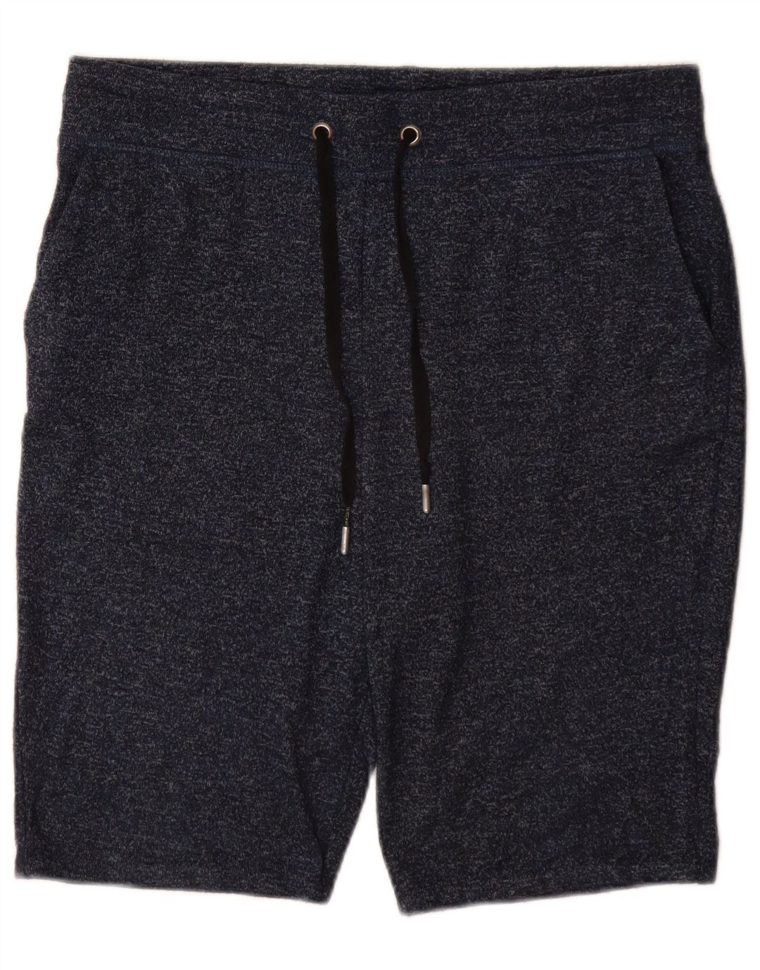 Marks & Spencer Womens Sport Shorts UK 14 Large Navy Blue Flecked Polyester