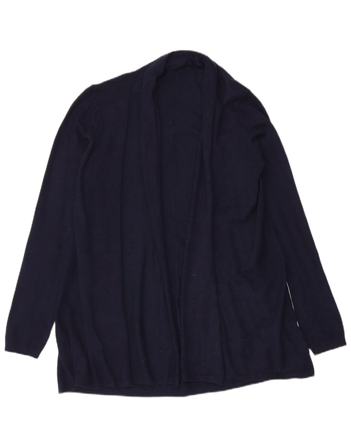Zara Womens Open Cardigan Sweater UK 12 Medium Navy Blue