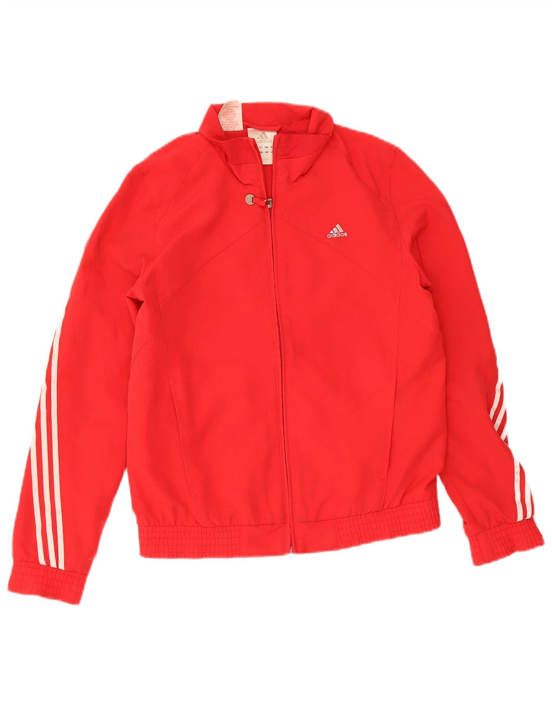 Adidas Girls Tracksuit Top Jacket 13-14 Years Red Polyester