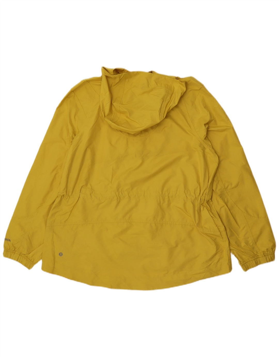 Lululemon Womens Running Hooded Rain Jacket US 10 Large Yellow Polyester