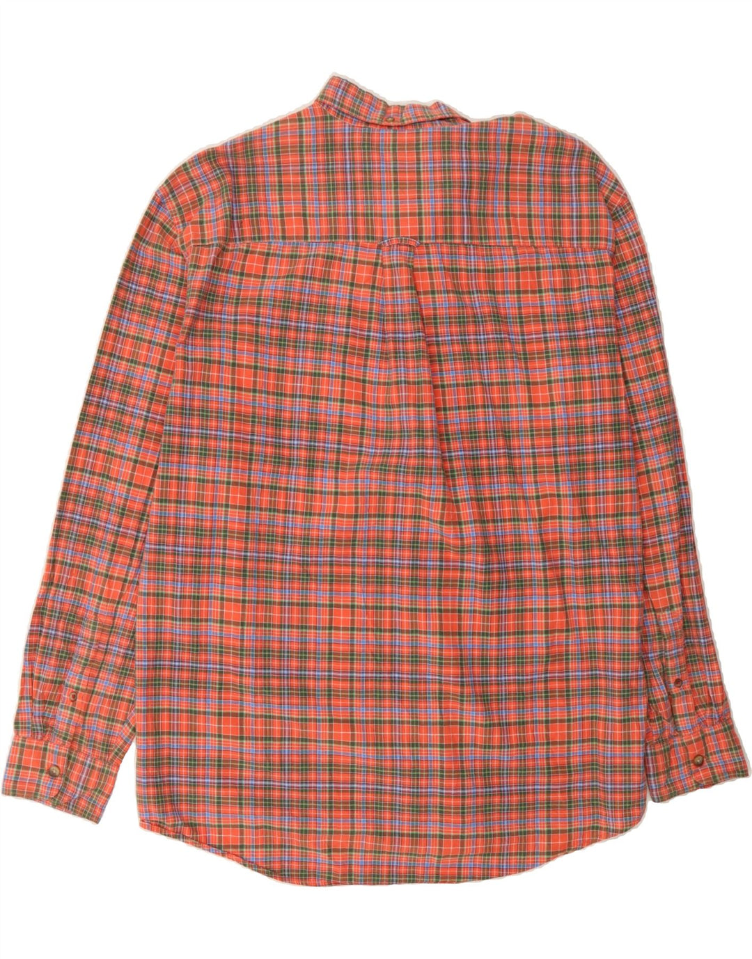 IZOD Mens Flannel Shirt XL Orange Check Cotton Vintage Izod and Second-Hand Izod from Messina Hembry 