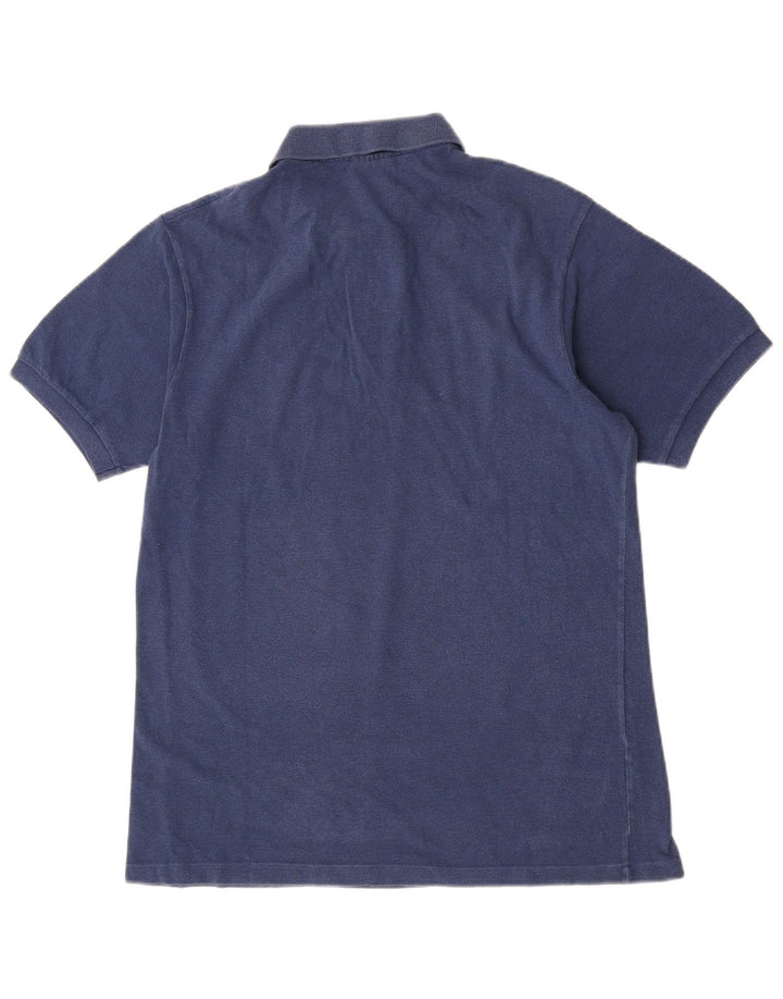 Lacoste Mens Polo Shirt Size 4 Medium Navy Blue Cotton