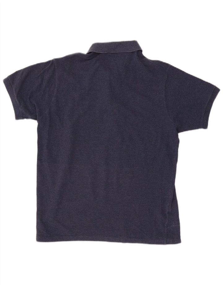 Lacoste Mens Polo Shirt Size 4 Medium Navy Blue Cotton