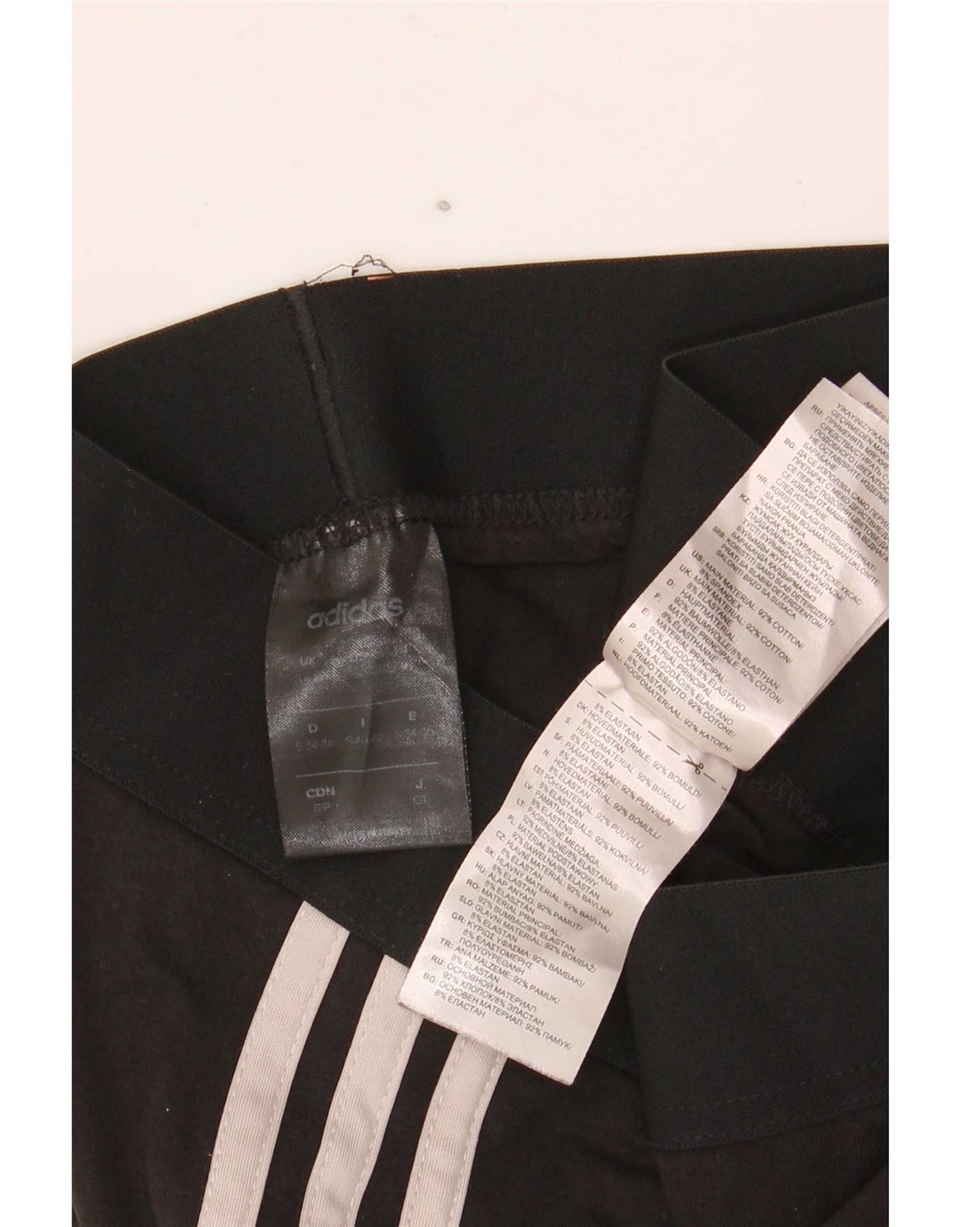 Adidas Womens Leggings UK 8 Small Black Cotton