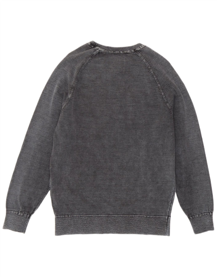Superdry Womens Sweatshirt Jumper UK 16 Large Grey Cotton