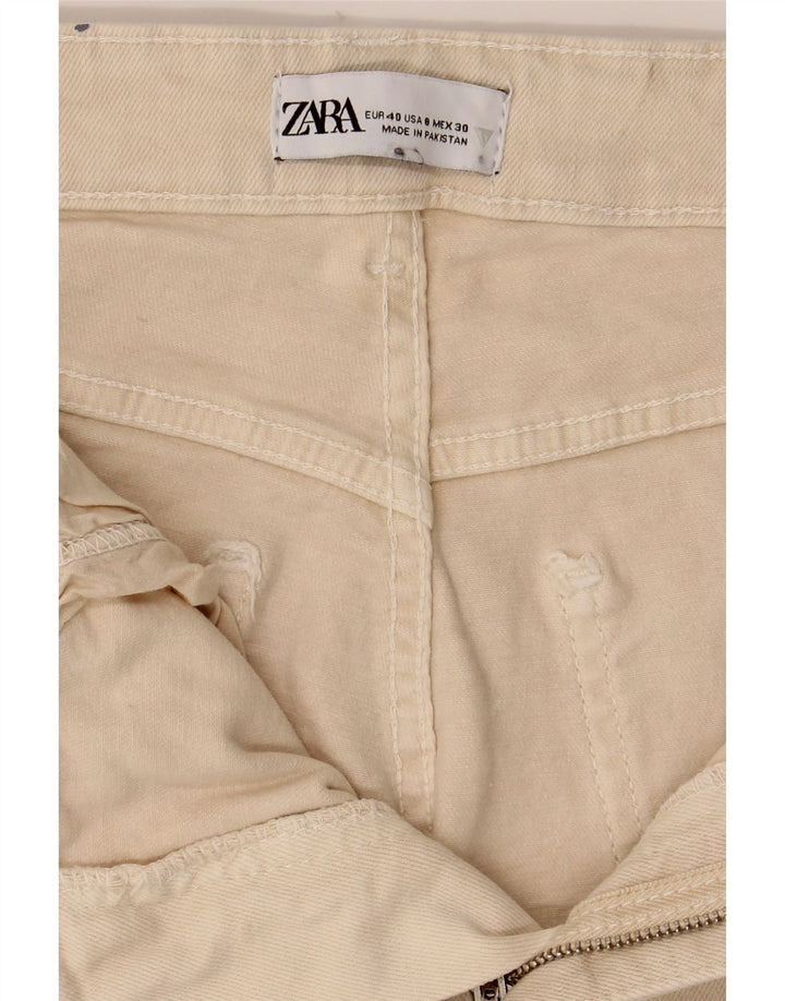 Zara Womens Cropped Jeans EU 40 Medium W30 L25 Off White