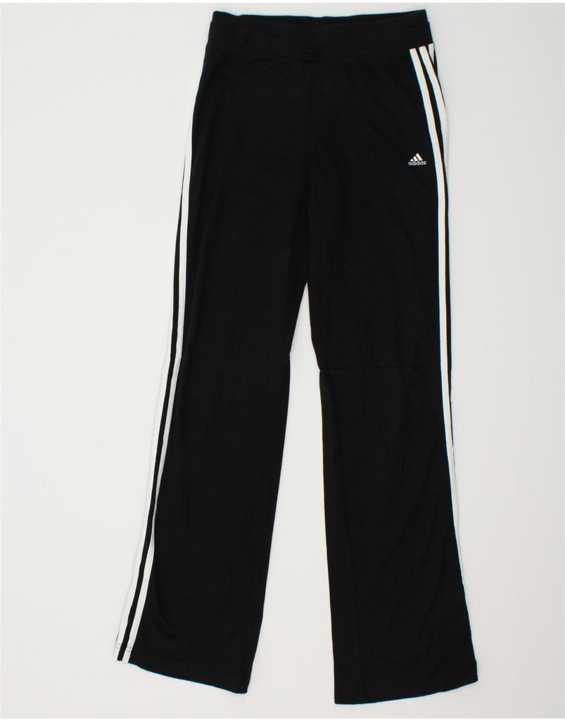 ADIDAS Girls Tracksuit Trousers 15-16 Years Black Cotton | Vintage Adidas | Thrift | Second-Hand Adidas | Used Clothing | Messina Hembry 