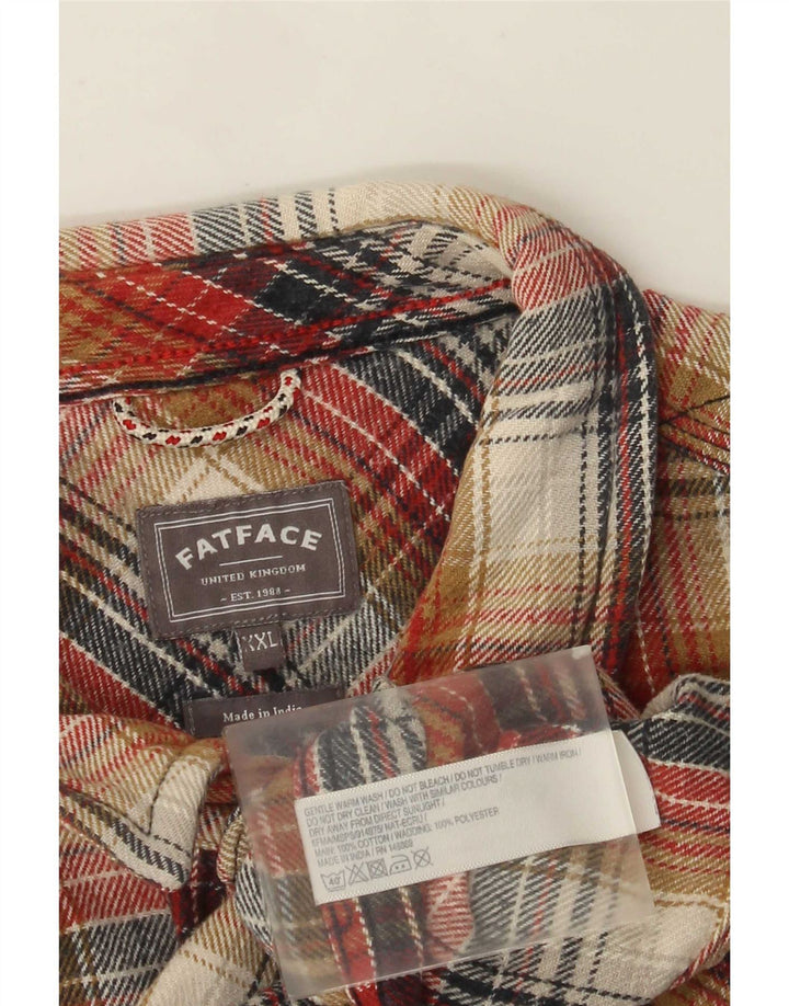Fat Face Mens Flannel Shirt 2XL Multicoloured Check Cotton