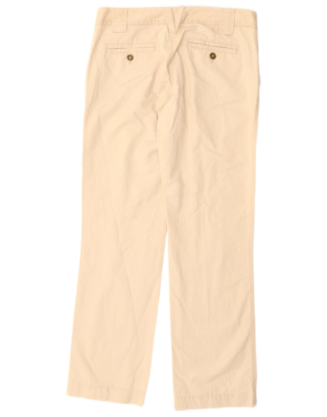 MASSIMO DUTTI Womens Straight Chino Trousers EU 42 Large W32 L33 Beige