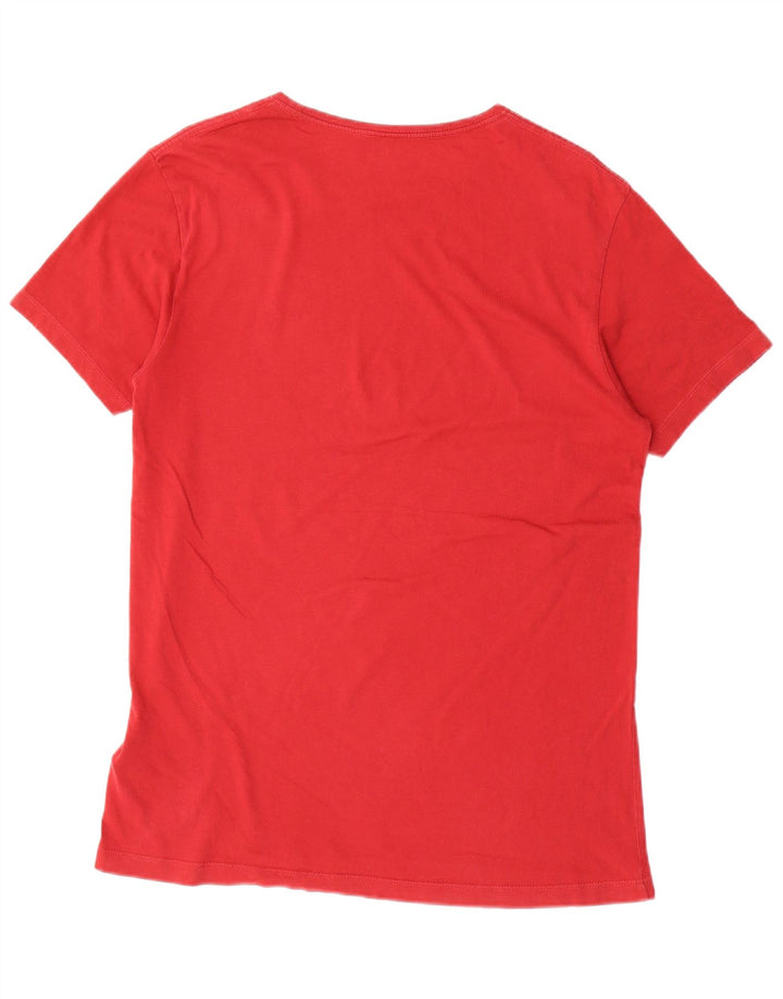 Timberland Mens Slim Fit T-Shirt Top Medium Red Cotton