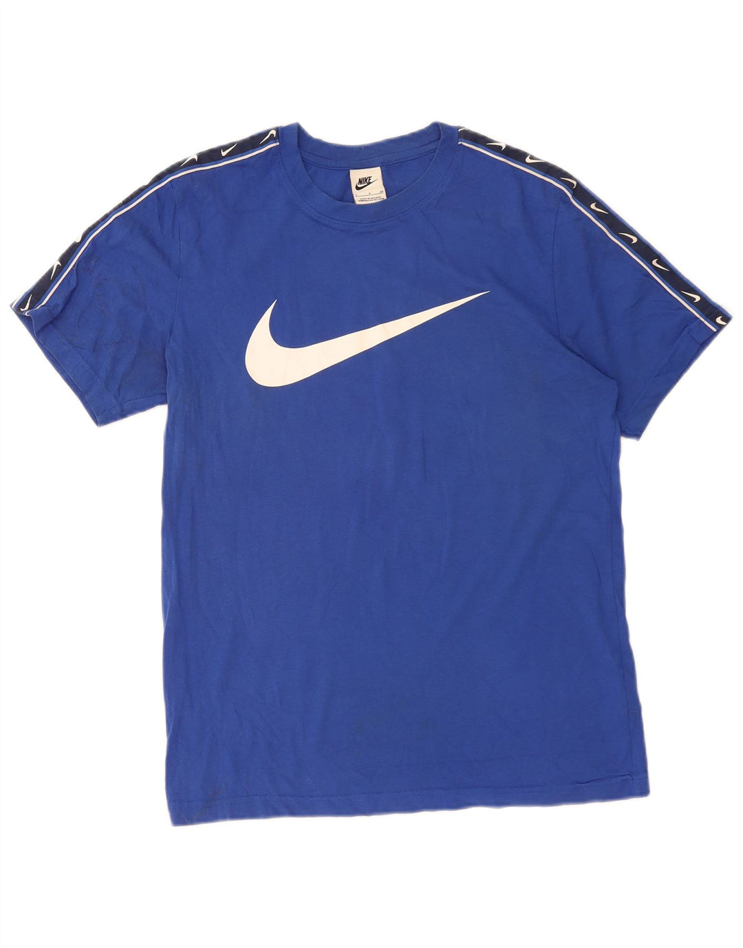 Nike Mens Graphic T-Shirt Top Small Blue Colourblock Cotton