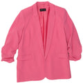 Marks & Spencer Womens 3/4 Sleeve Open Blazer Jacket UK 12 Medium Pink