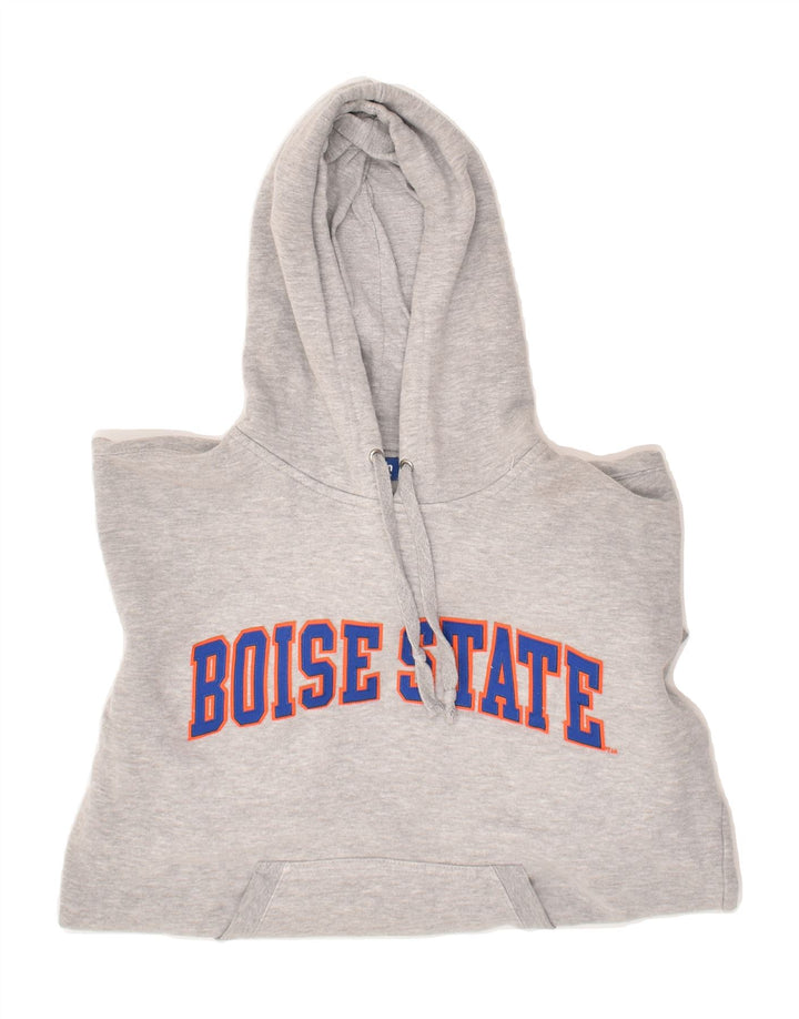 VINTAGE Mens Boise State Graphic Hoodie Jumper Medium Grey Cotton Vintage Vintage and Second-Hand Vintage from Messina Hembry 