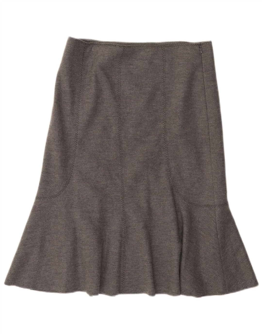 Luisa Spagnoli Womens Trumpet Skirt IT 44 Medium W30 Grey Wool