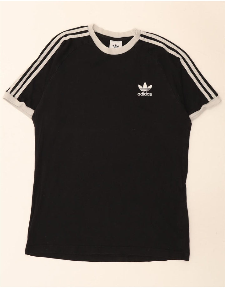 Adidas Mens T-Shirt Top Medium Black Cotton