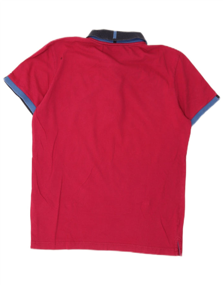 SIVIGLIA Mens Regular Fit Polo Shirt Small Pink Cotton
