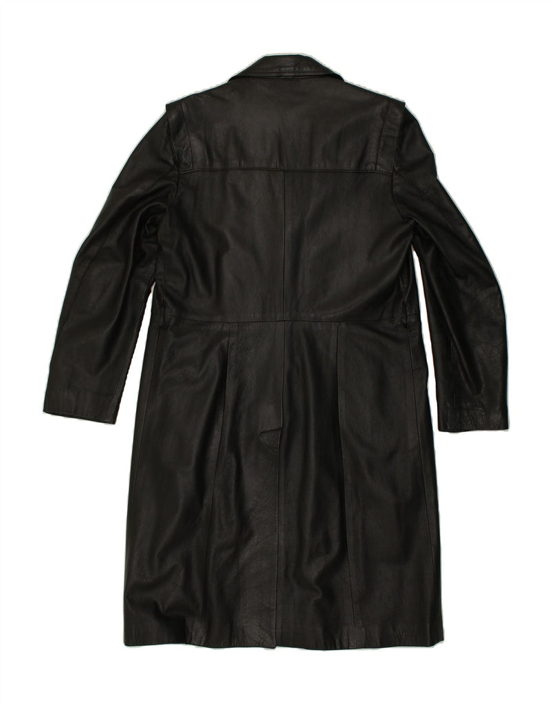 VINTAGE Mens Leather Coat IT 50 Large Black Leather | Vintage Vintage | Thrift | Second-Hand Vintage | Used Clothing | Messina Hembry 